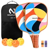niupipo Pickleball Paddles Set of 2 - Yellow & White