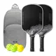 Dinkly Raw Carbon Pickleball Paddles Set of 2