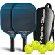 PRO-SPIN Carbon Fiber Pickleball Paddles 2-Player Set | Blue