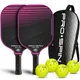 PRO-SPIN Carbon Fiber Pickleball Paddles 2-Player Set | Pink