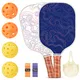 niupipo Pickleball Paddles Set of 2 - White & Blue