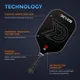 DGYGQ Carbon Fiber Pickleball Paddle - Black - Image 2