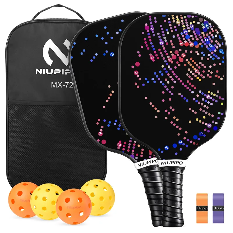 niupipo Pickleball Paddles Set of 2 - Black
