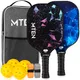 MTEN Pickleball Paddles Set of 2 - BlackBlue