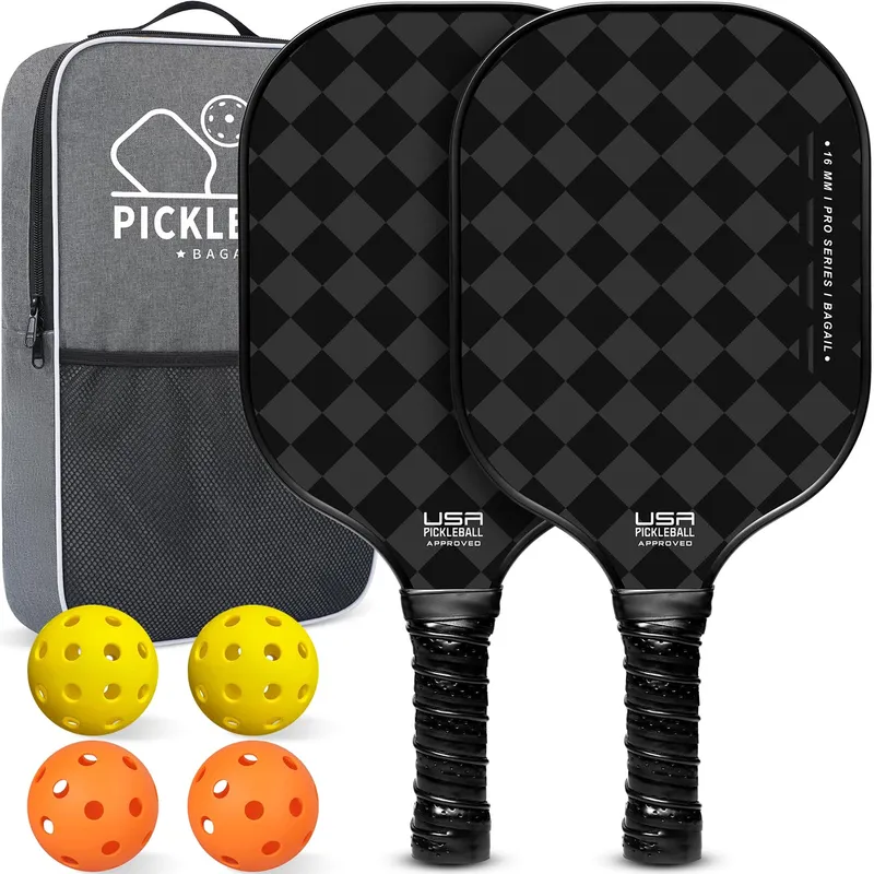 BAGAIL Pickleball Paddles 2-Pack Chessboard