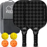 BAGAIL Pickleball Paddles 2-Pack Chessboard