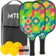 MTEN Pickleball Paddles Set of 2 - Green Black