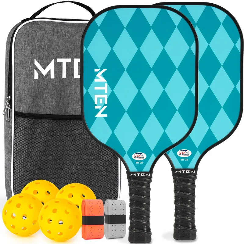 MTEN Pickleball Paddles Set of 2 - Lake Blue