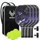 VUFOXT Pickleball Paddles Set of 4 - Purple