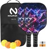niupipo Pickleball Paddles Set of 2 - Purple & Red