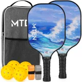 MTEN Pickleball Paddles Set of 2, Sky Blue