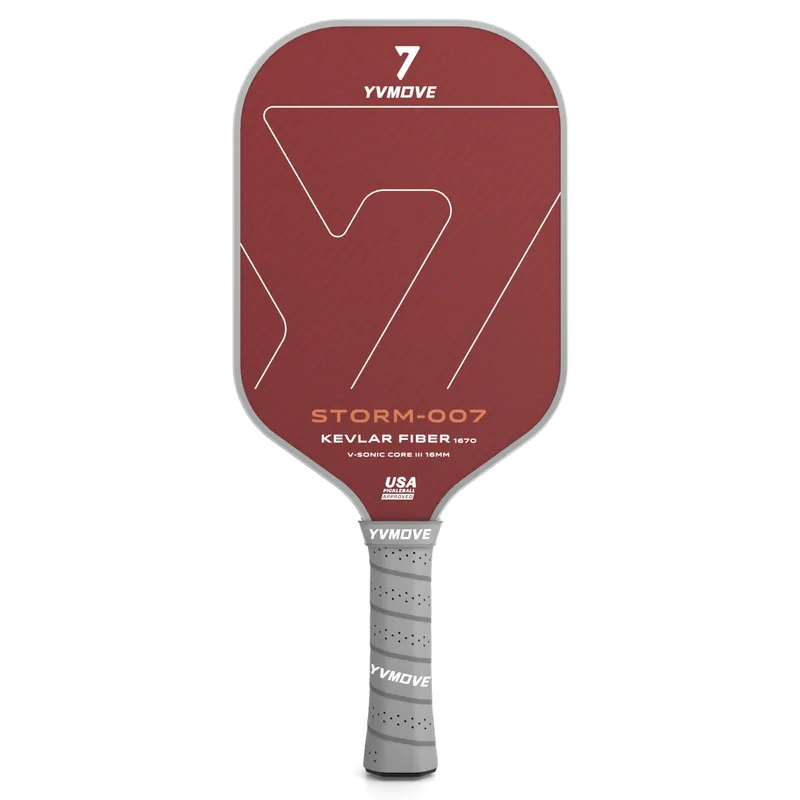 YVMOVE Storm 007 Pickleball Paddle T700+Kevlar (Red)
